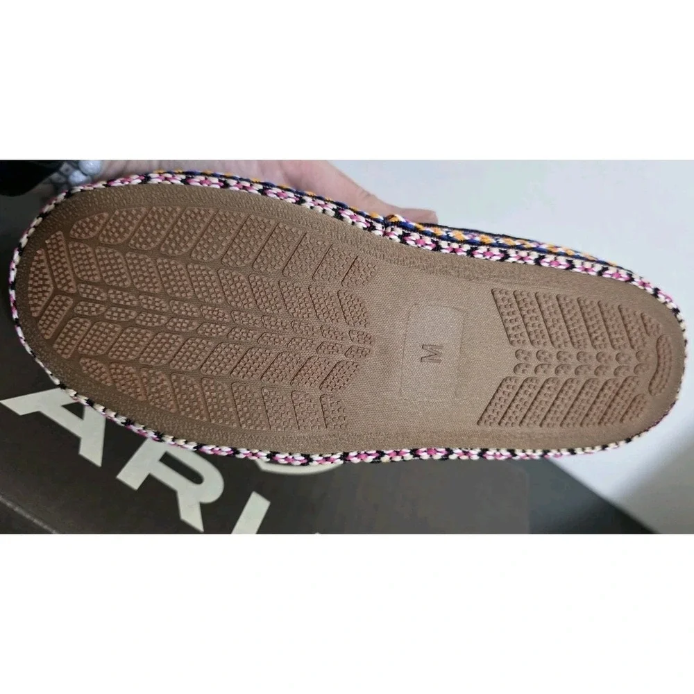NEW‎ Ariat Girls 3/4 Crius Clog Slippers Teal Blue Aztec M Fuzzy Cozy Lounge Kid